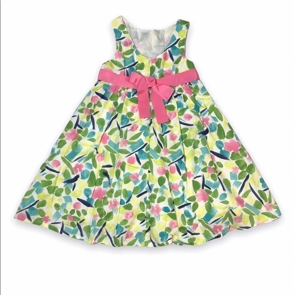 Gymboree Flower Garden‎ Watercolor Party Dress Girl 4